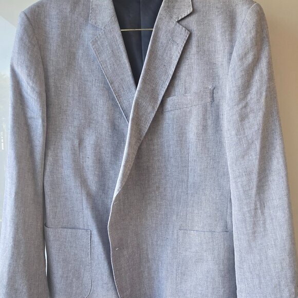 Stafford Linen Cotton Mens Classic Fit Linen Sport Coat - Picture 3 of 7